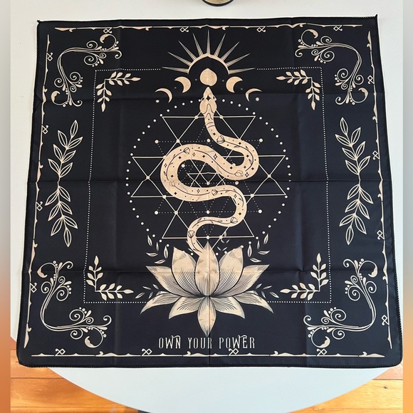 Black and Cream Snake Altar Cloth - Picture 1 of 7